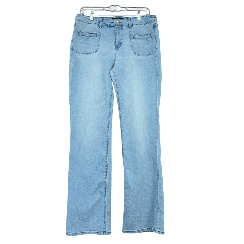 Nine West Bootcut Jeans Women 12 Cotton Blend Light Blue